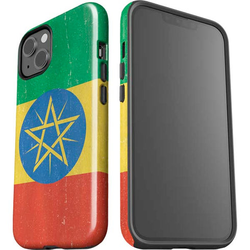 Ethiopia Flag Distressed iPhone 13 Impact Case